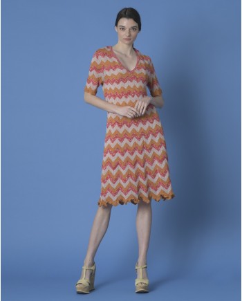 Robe en maille tricolore Missoni