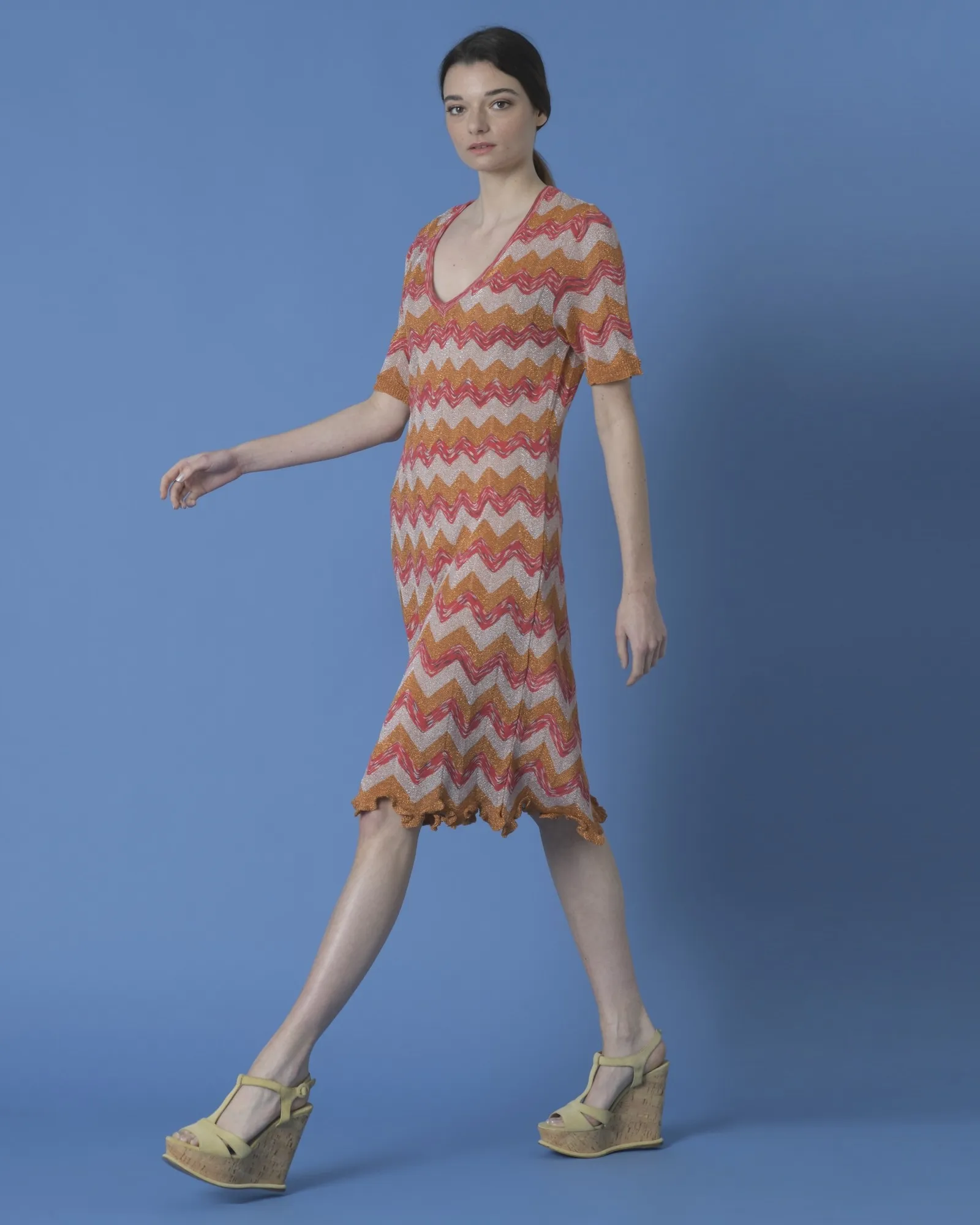 Robe en maille tricolore Missoni