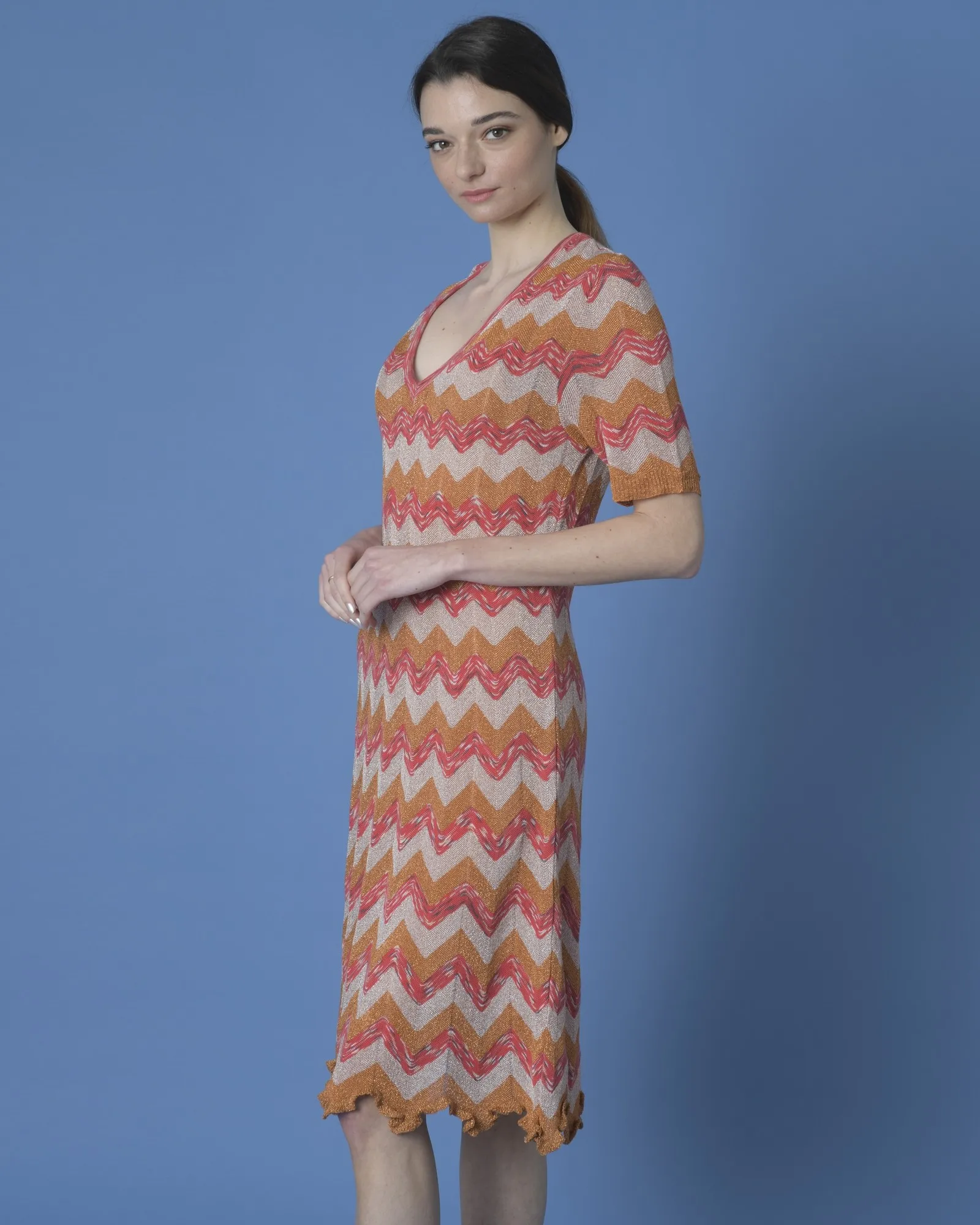 Robe en maille tricolore Missoni