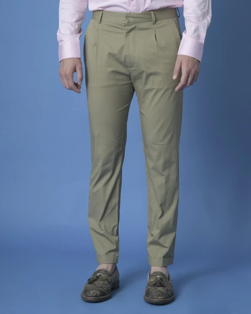 Pantalon beige à pinces Low Brand