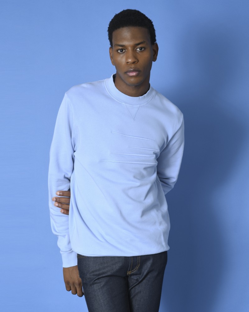 Sweat bleu à broderie Ly Adams