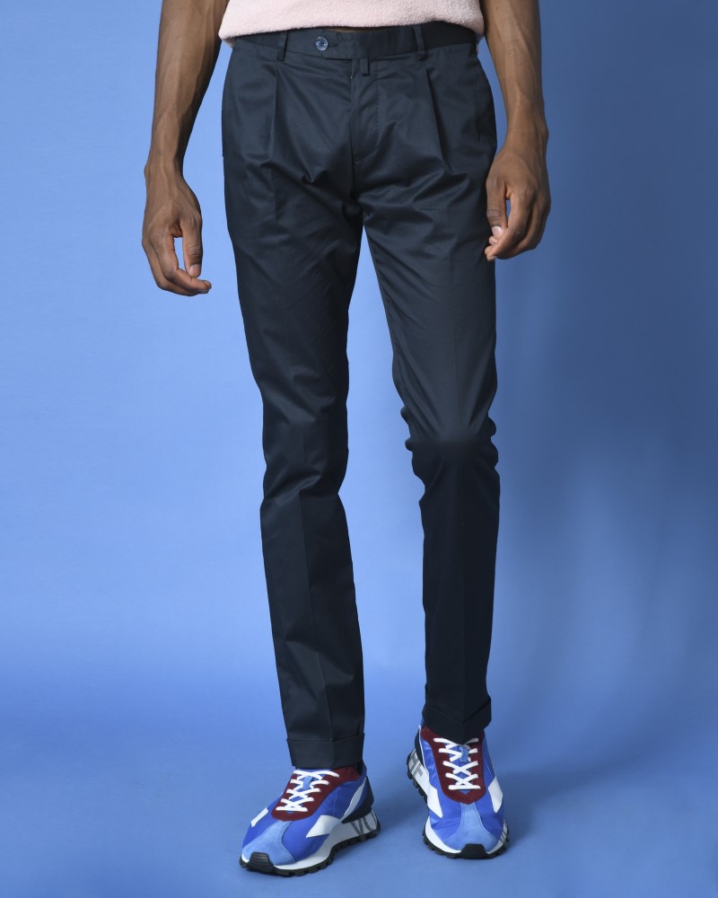 Pantalon tailleur slim bleu Ly Adams