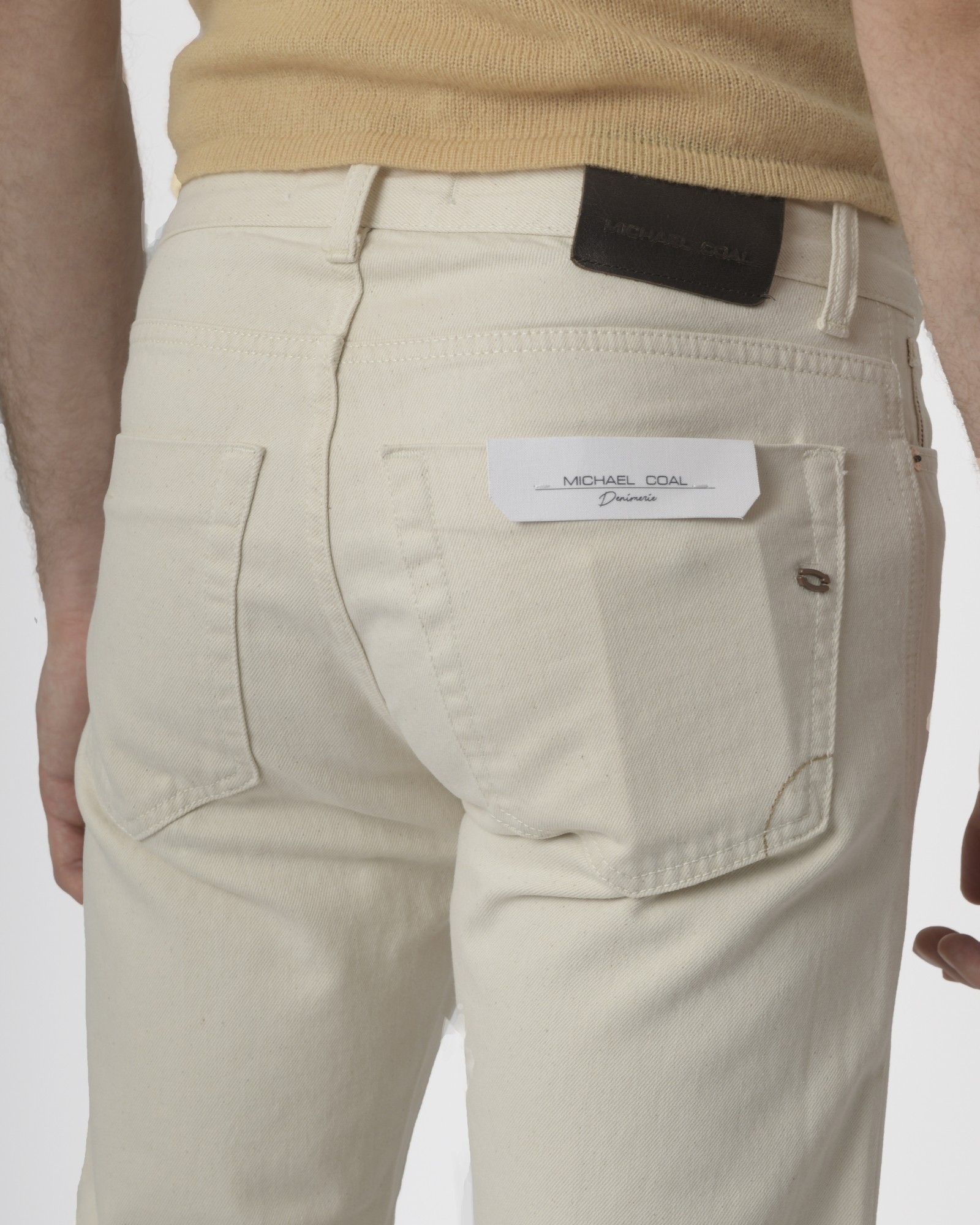 Pantalon Homme En Jean Business Coupe Droite Décontractée Taille Haute pour Automne Hiver - Noir