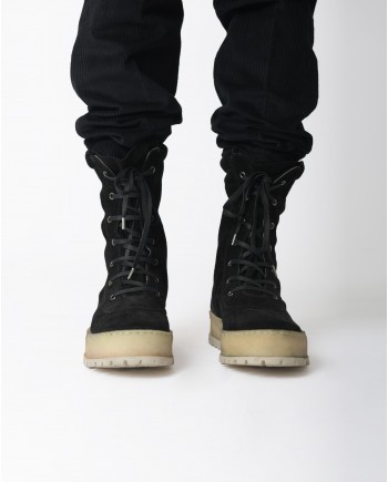 Botte montante en cuir retourné Premiata 