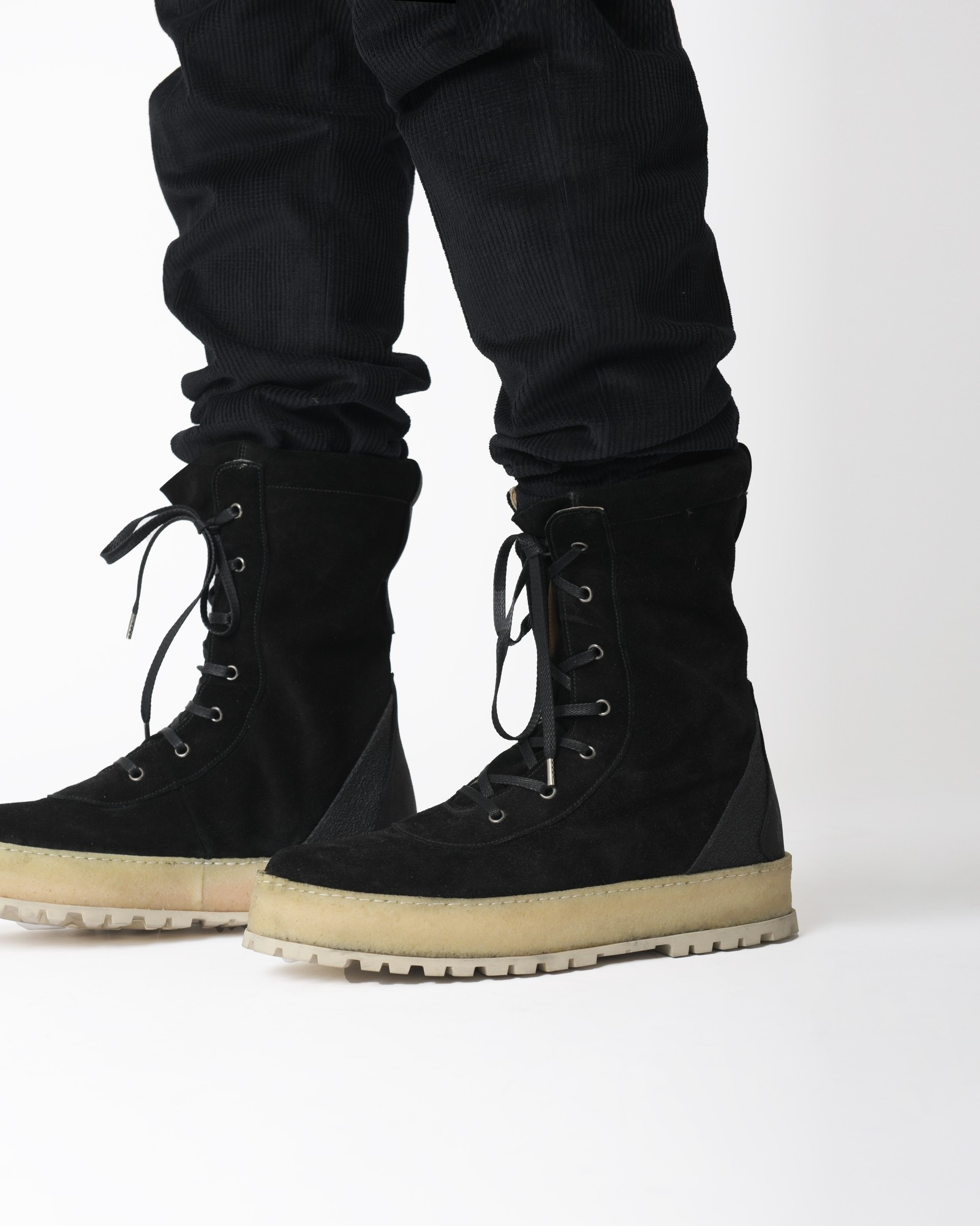 Botte montante en cuir retourné Premiata 