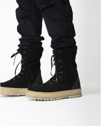 Botte montante en cuir retourné Premiata 