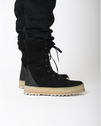 Botte montante en cuir retourné Premiata 