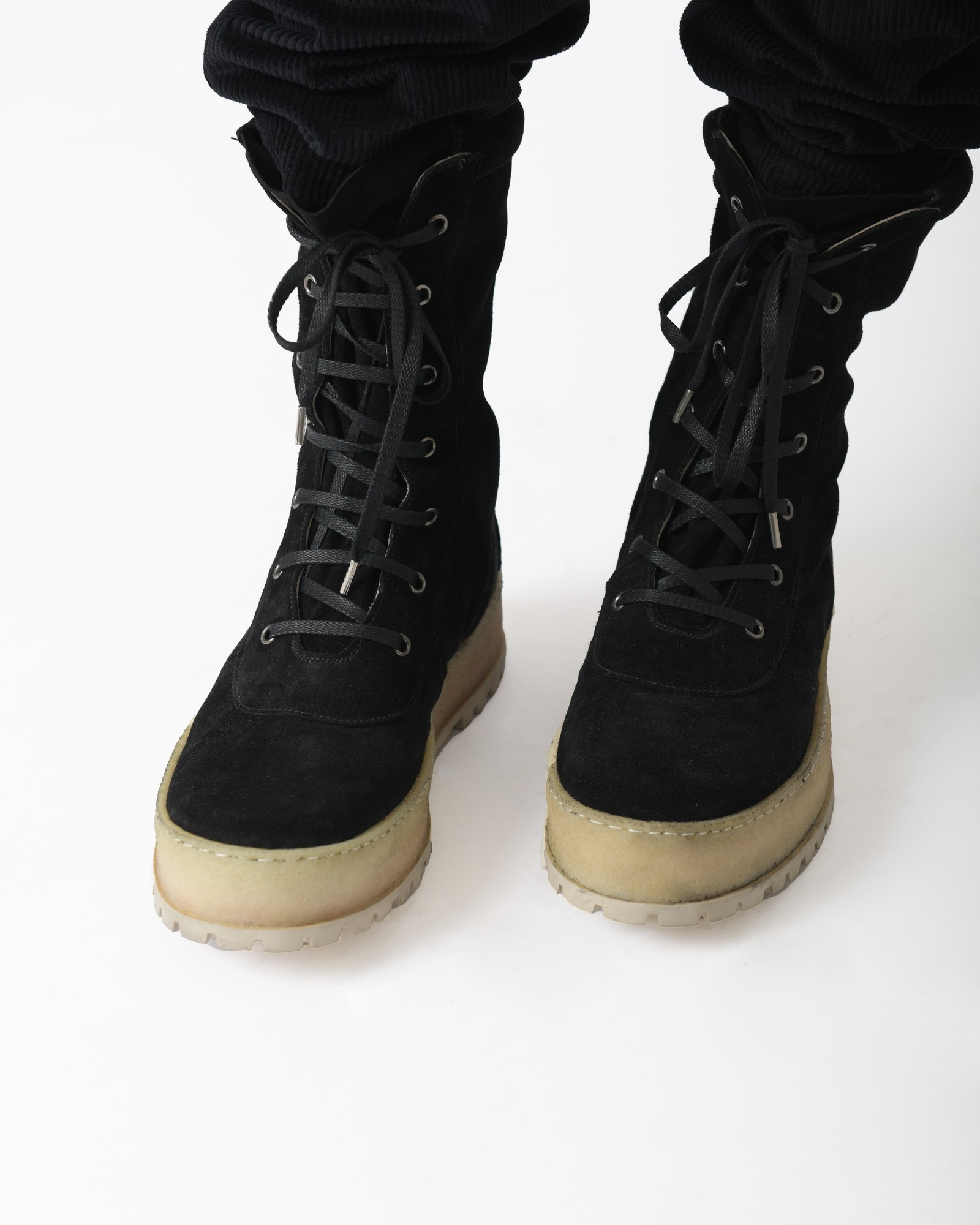 Botte montante en cuir retourné Premiata 