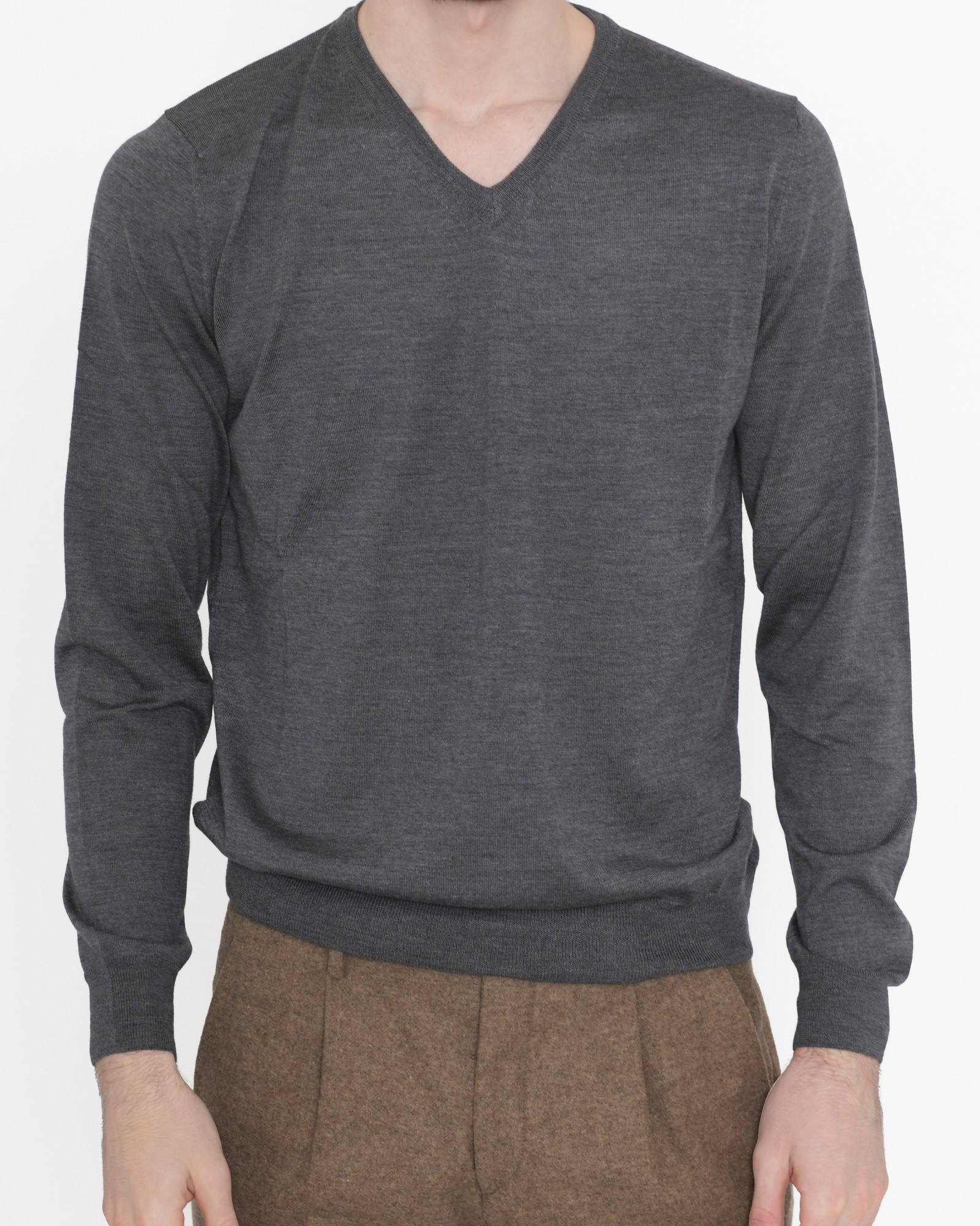 Pull col V en Laine Vneck 
