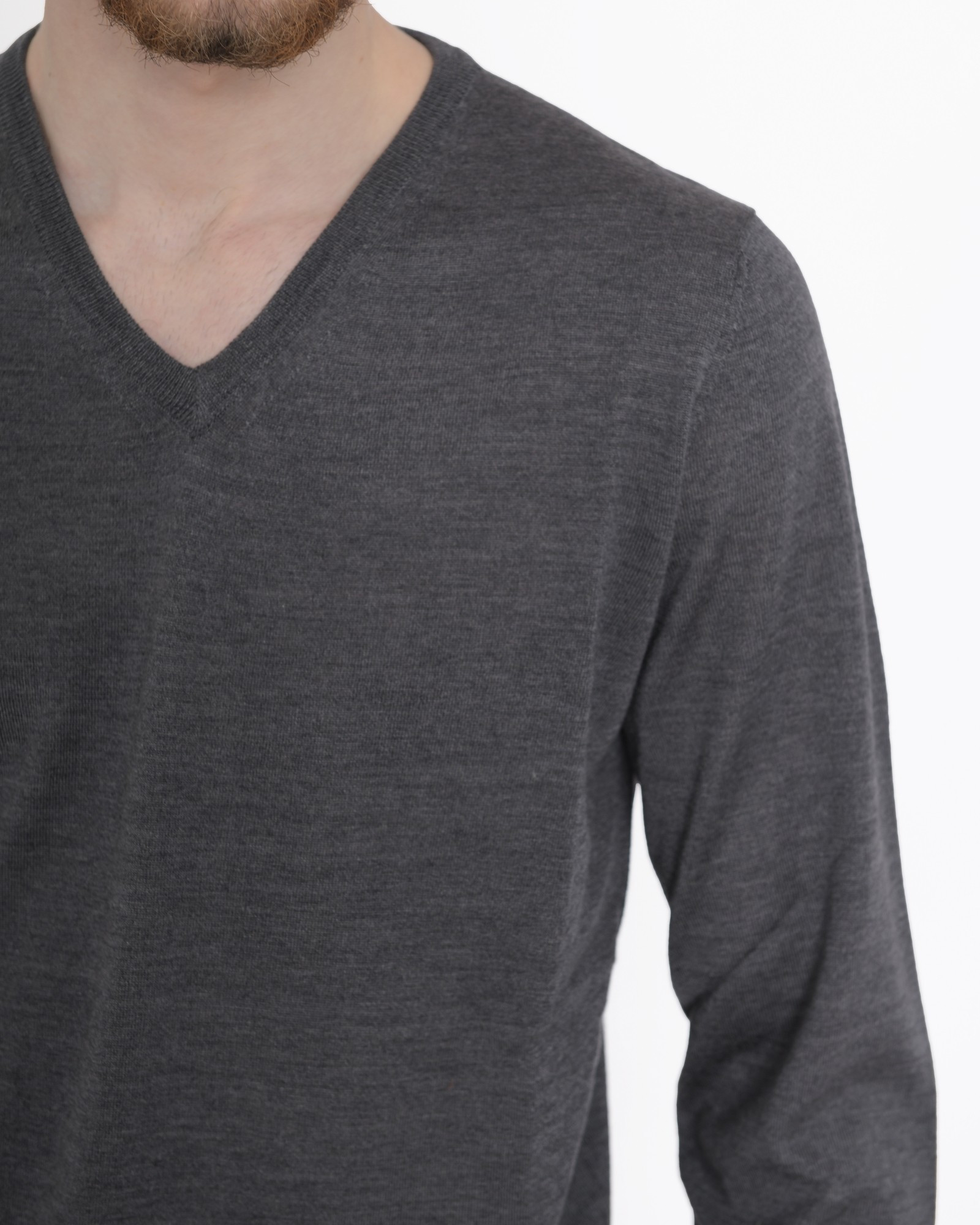 Pull col V en Laine Vneck 