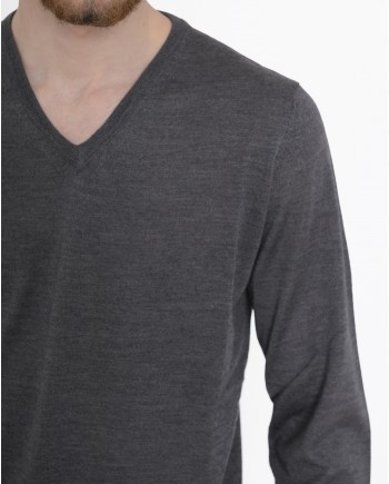 Pull col V en Laine Vneck 