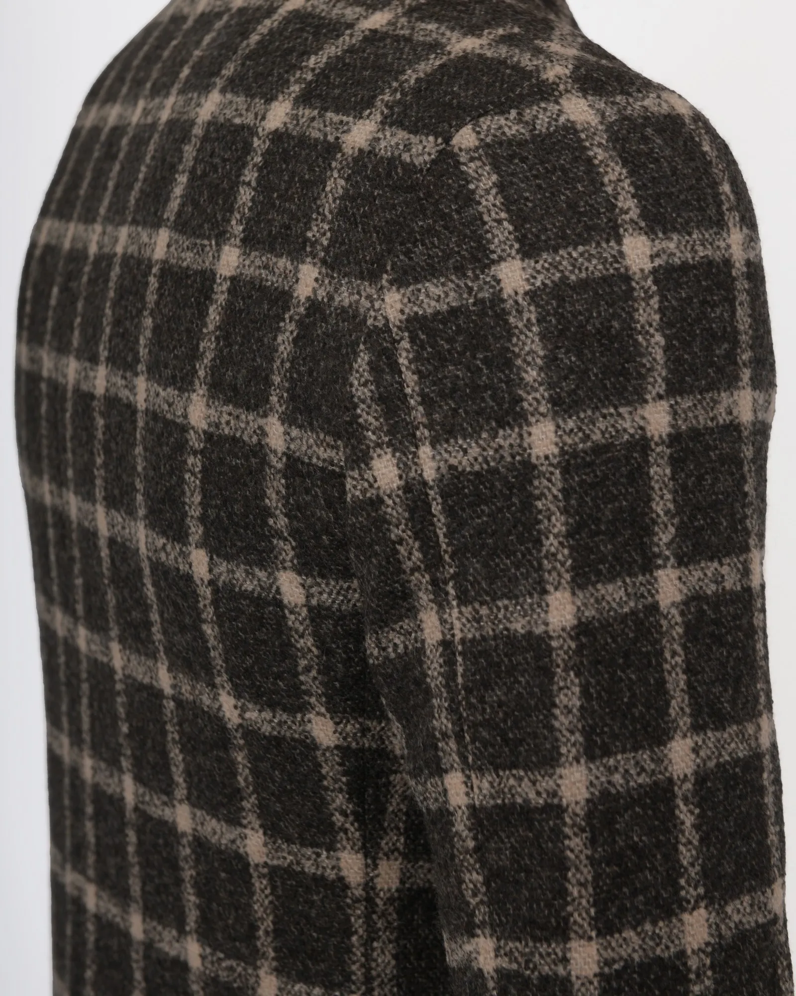 Veste tailleur à carreaux marron foncé Fugàto