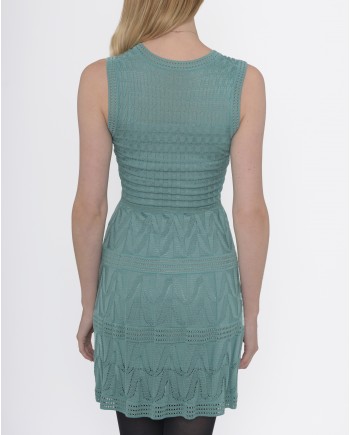 Robe verte en maille Missoni 