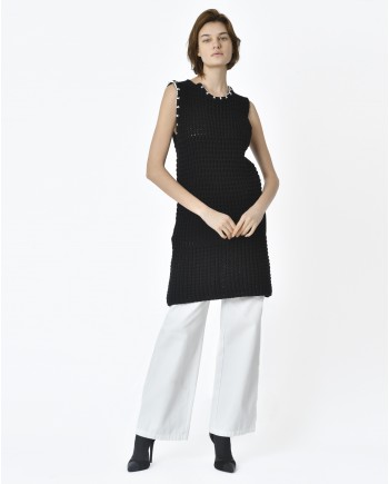 Robe noir crochet Maison Flâneur