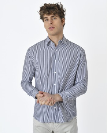 Chemise à rayures bleue Editions M.R