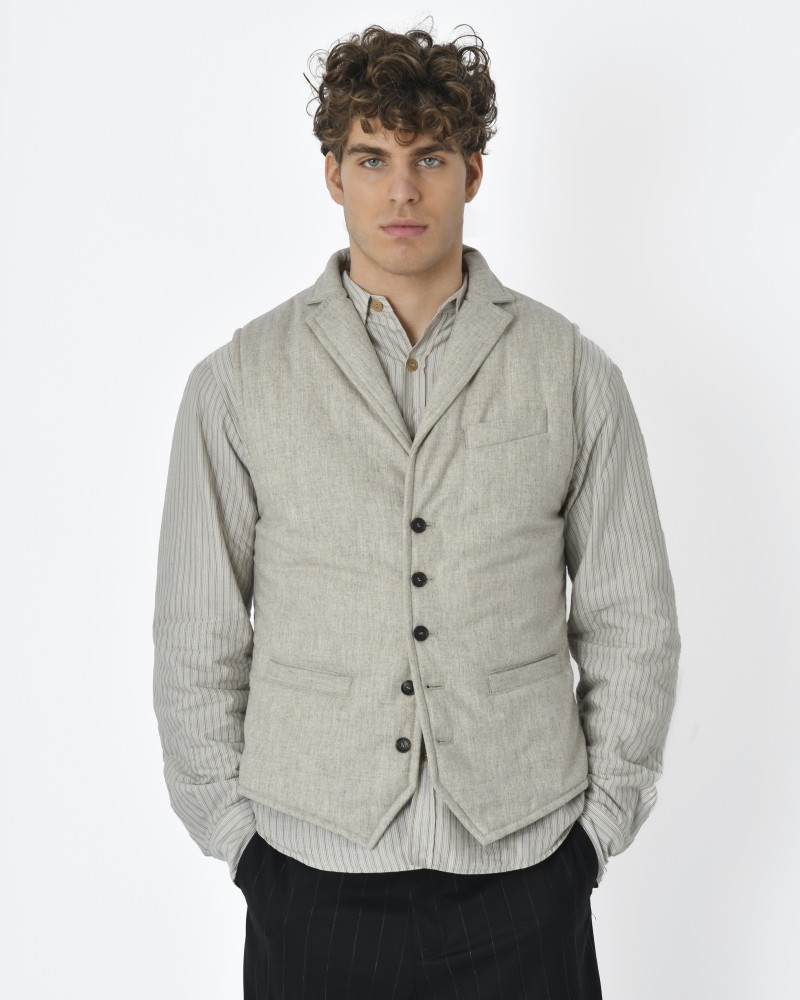 Gilet matelassé beige sans manches Casheart