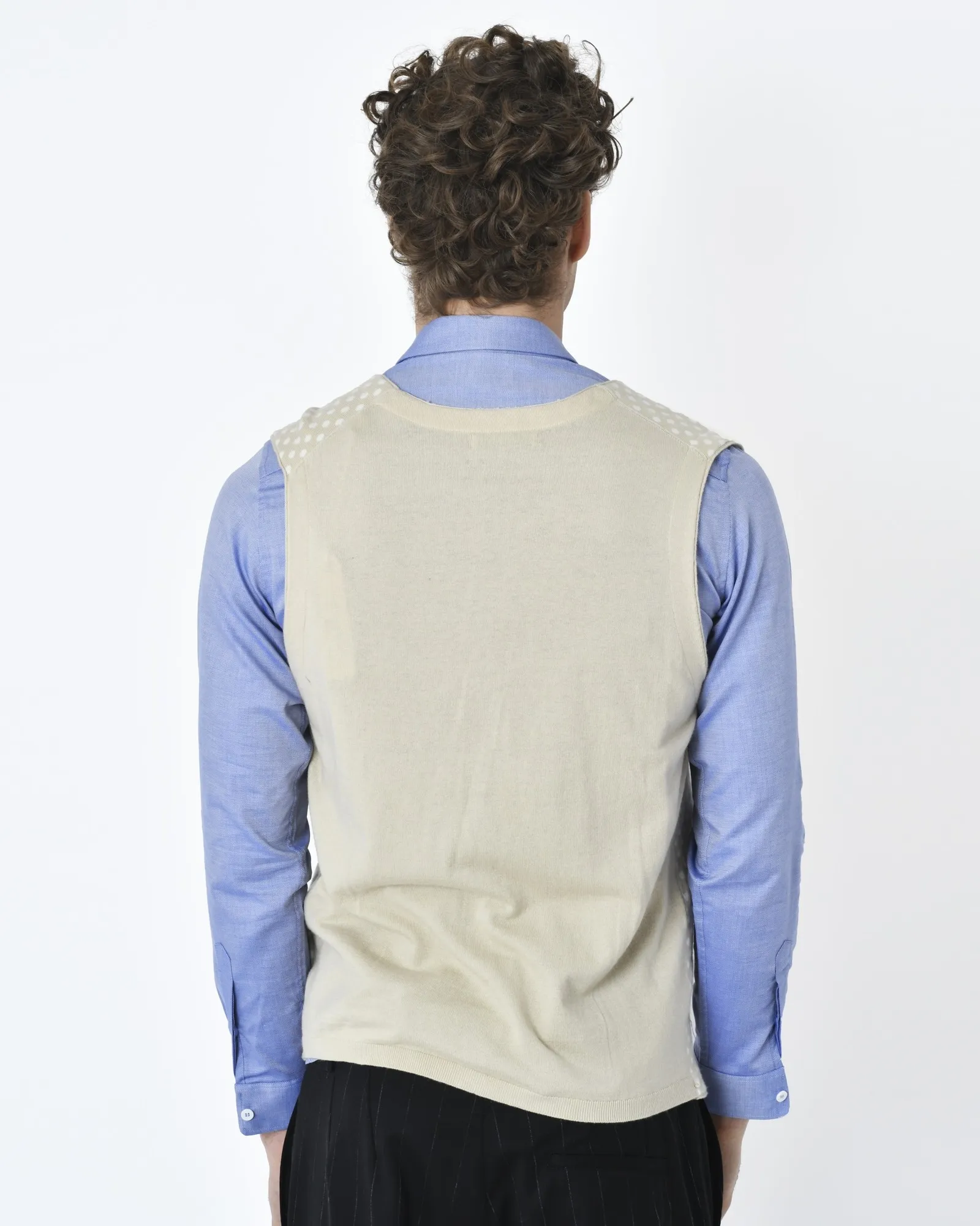 Gilet beige à pois blanc Jackett & Sons 