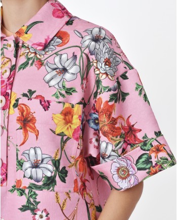 Robe rose fleur Edward Achour 