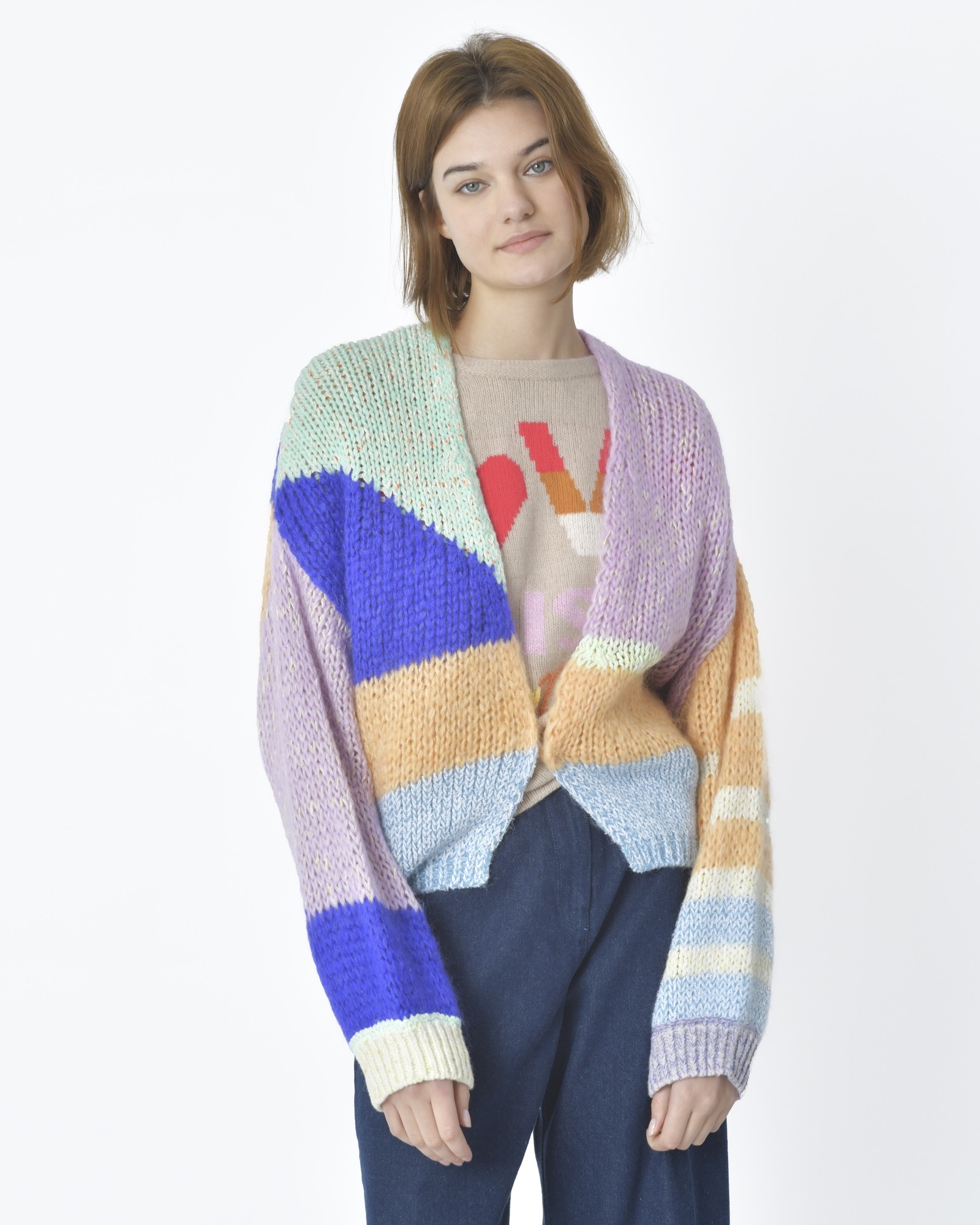 Gilet laine multicolore femme hotsell