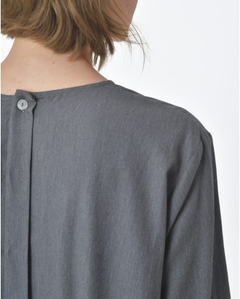 Robe courte grise à volants Bohelle 