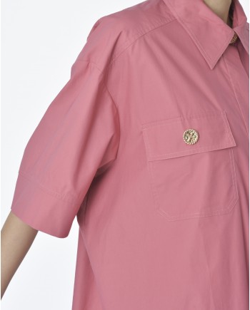Chemise rose pâle Edward Achour 