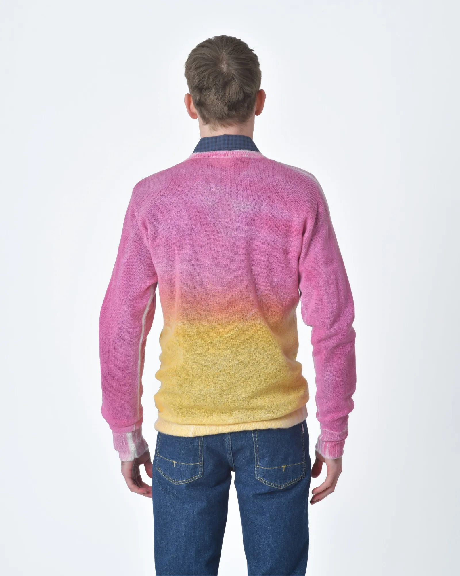 Pull maille Rose jaune Maison Flanneur