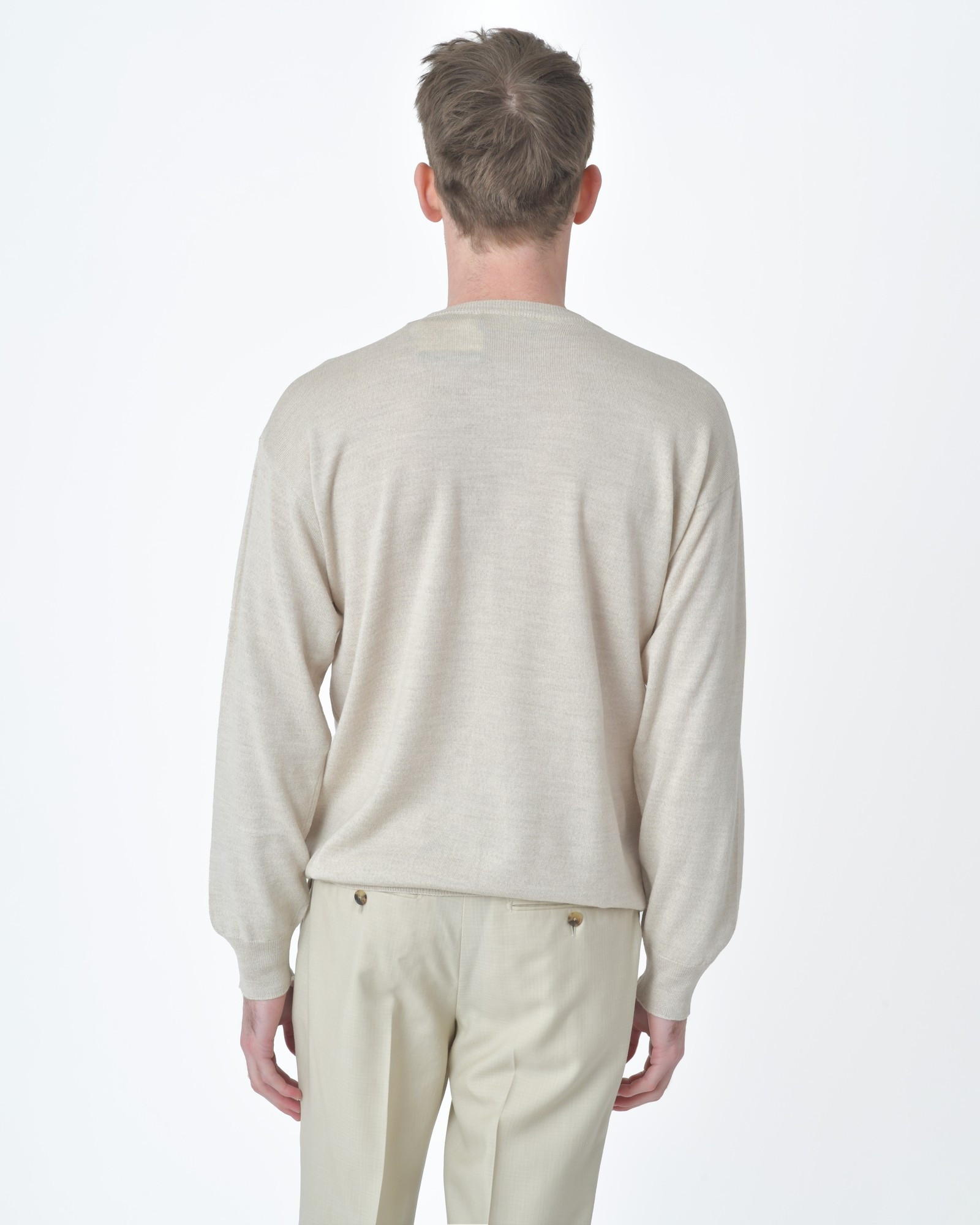 Pull beige en laine et soie Josephking