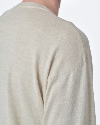 Pull beige en laine et soie Josephking