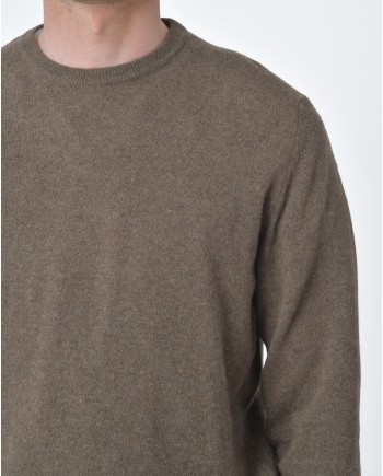 Pull marron manches longues Casheart