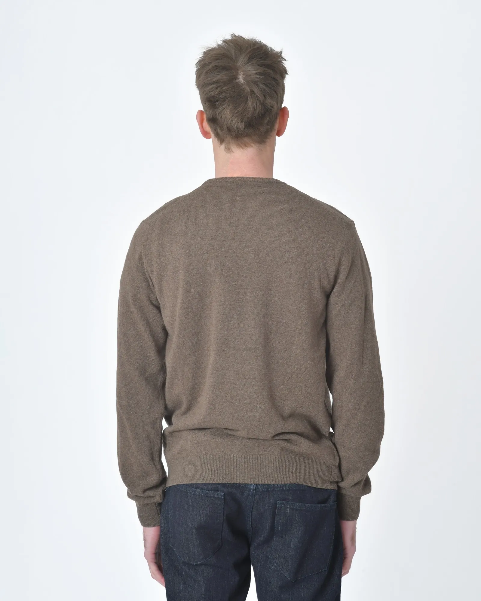 Pull marron manches longues Casheart