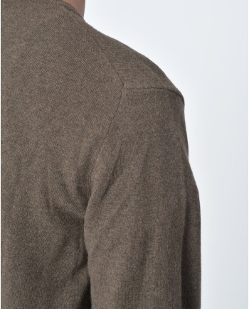Pull marron manches longues Casheart