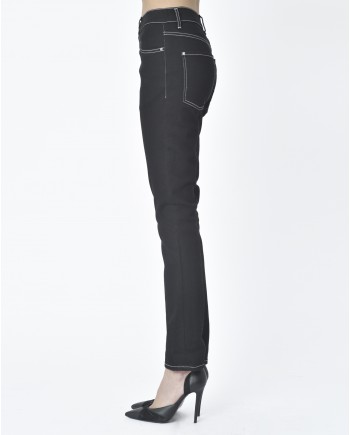 Jean noir surpiqûres blanches Carven