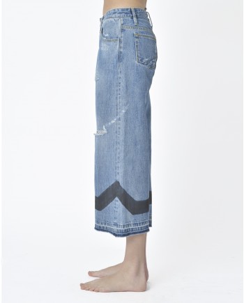 Jean denim bleu effet déchiré Maurizio Massimino