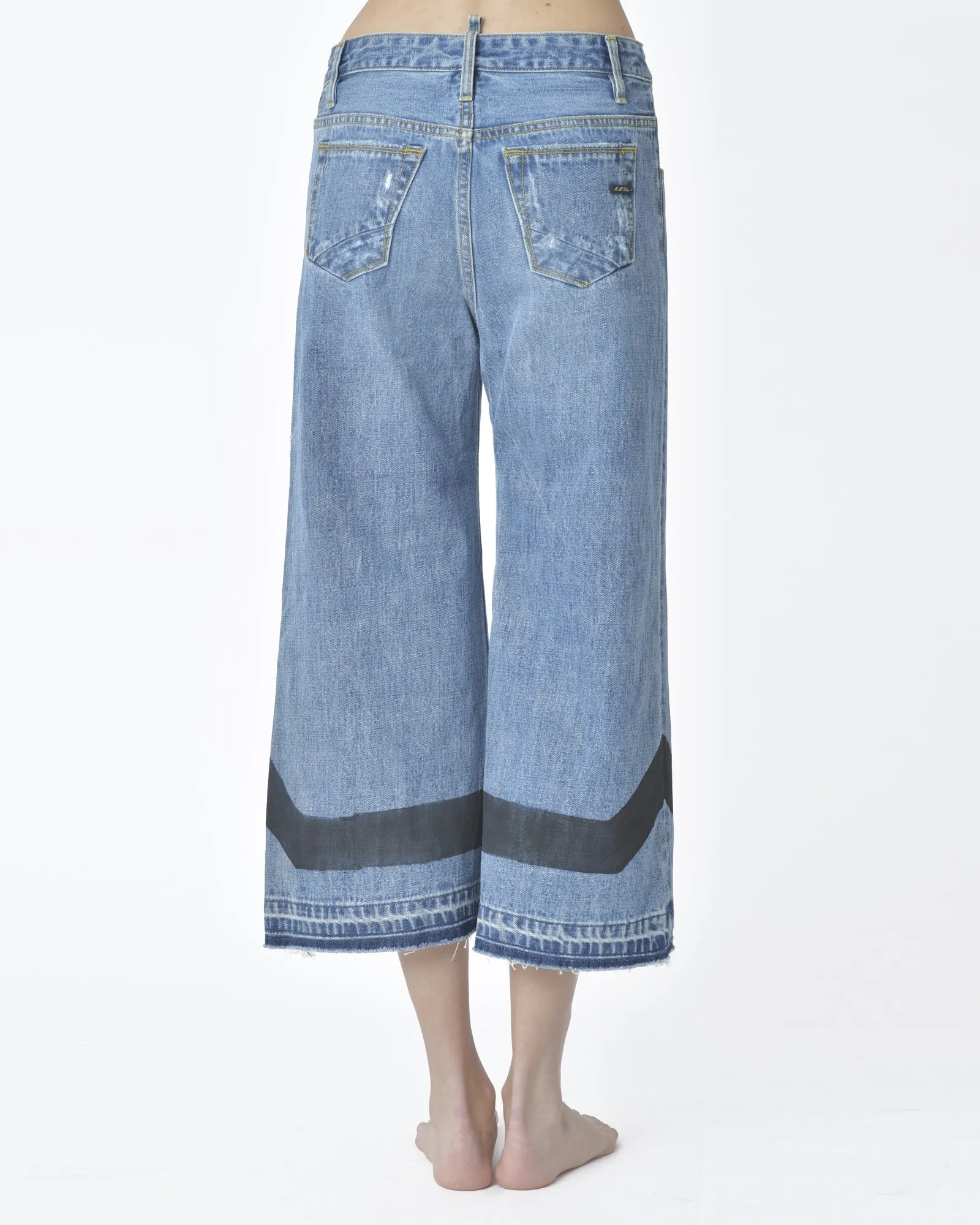 Jean denim bleu effet déchiré Maurizio Massimino