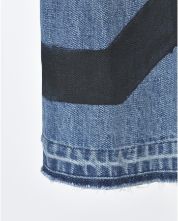 Jean denim bleu effet déchiré Maurizio Massimino