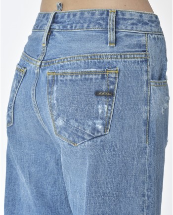 Jean denim bleu effet déchiré Maurizio Massimino