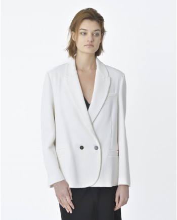 Veste blazer blanche côtelé Forte Forte 
