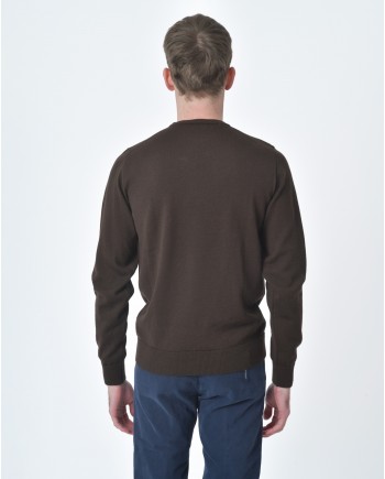 Pull maille marron Casheart