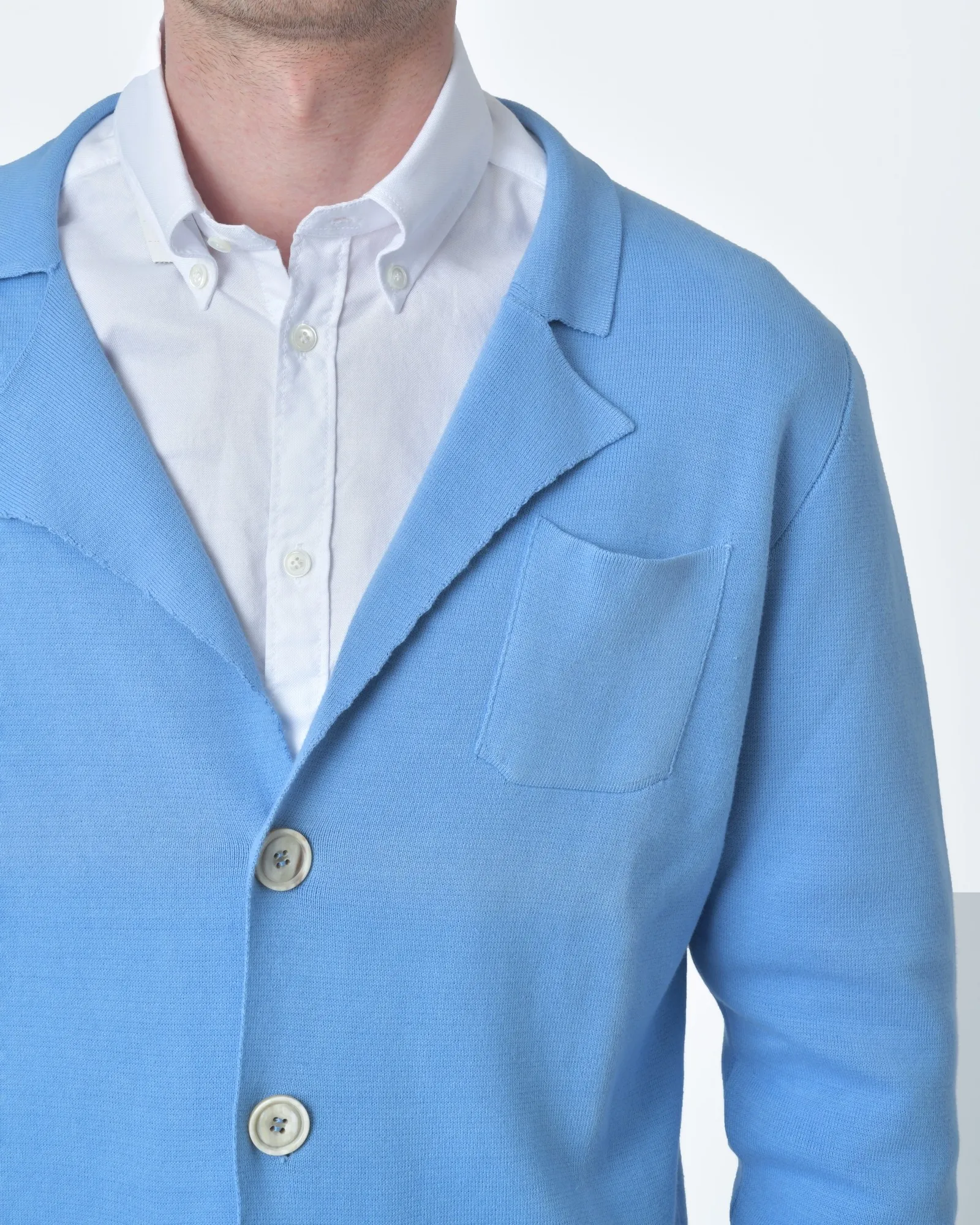Veste maille bleu Casheart