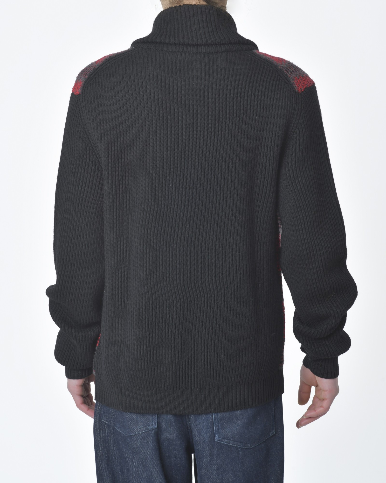 Cardigan noir et rouge Gabriele Pasini 