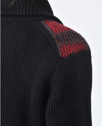 Cardigan noir et rouge Gabriele Pasini 
