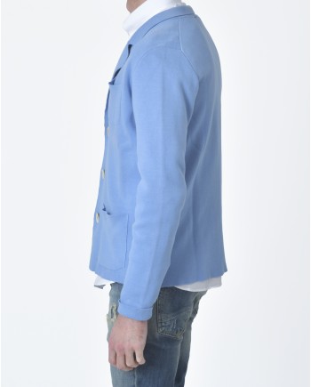 Veste maille bleu Casheart