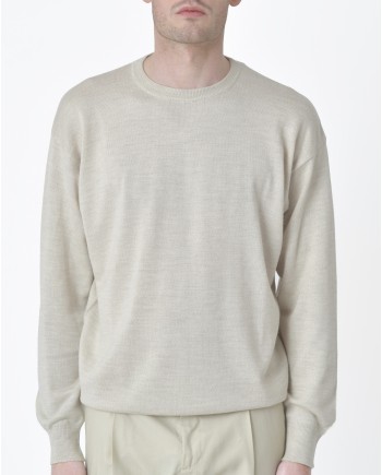 Pull beige en laine et soie Josephking