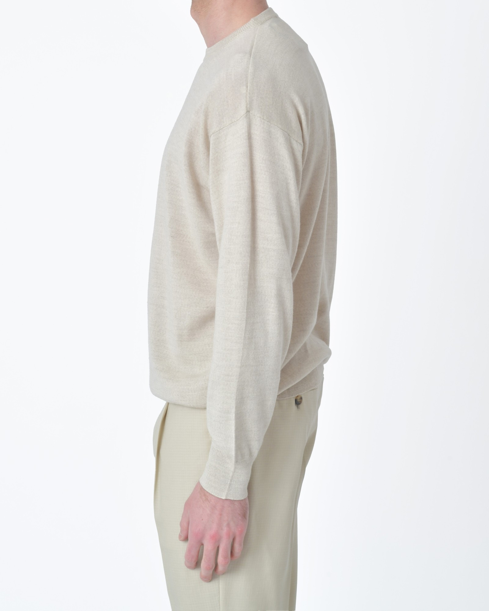 Pull beige en laine et soie Josephking