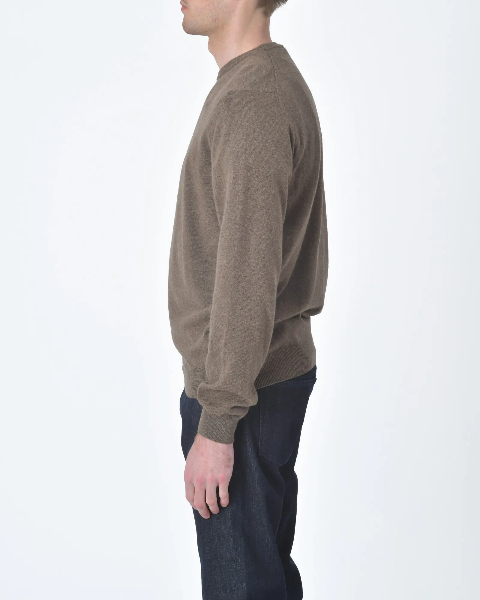 Pull marron manches longues Casheart