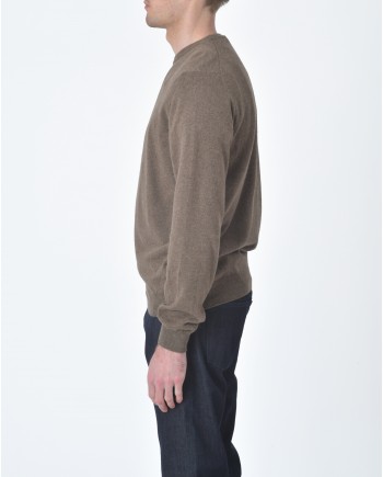Pull marron manches longues Casheart