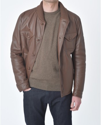 Pull marron manches longues Casheart