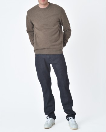 Pull marron manches longues Casheart