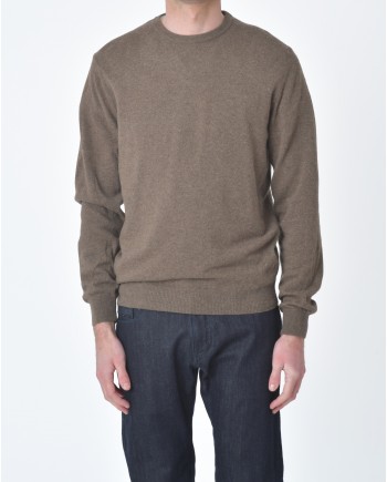 Pull marron manches longues Casheart