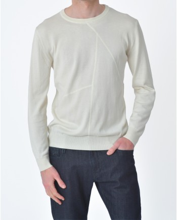 Pull maille blanc écru Ly Adams 